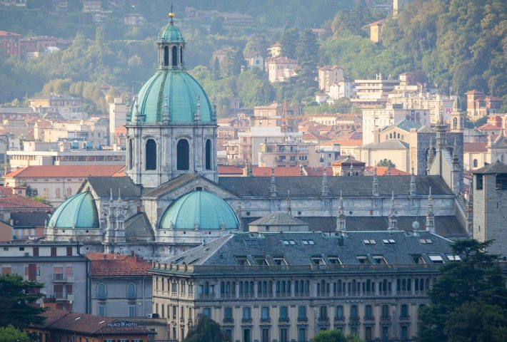 COMO- LA CATTEDRALE E LA CHIESA DI SAN FEDELE